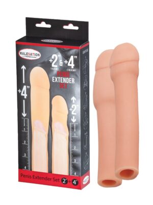 Malesation Malesation Penis Extender 2''+4'': Penishüllen-Set