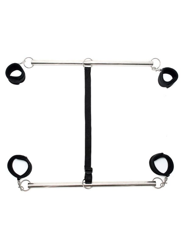 Rimba Double Spreader Bar: Doppelspreizstange mit Soft-Fesseln