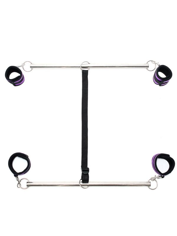 Rimba Double Spreader Bar: Doppelspreizstange mit Soft-Fesseln