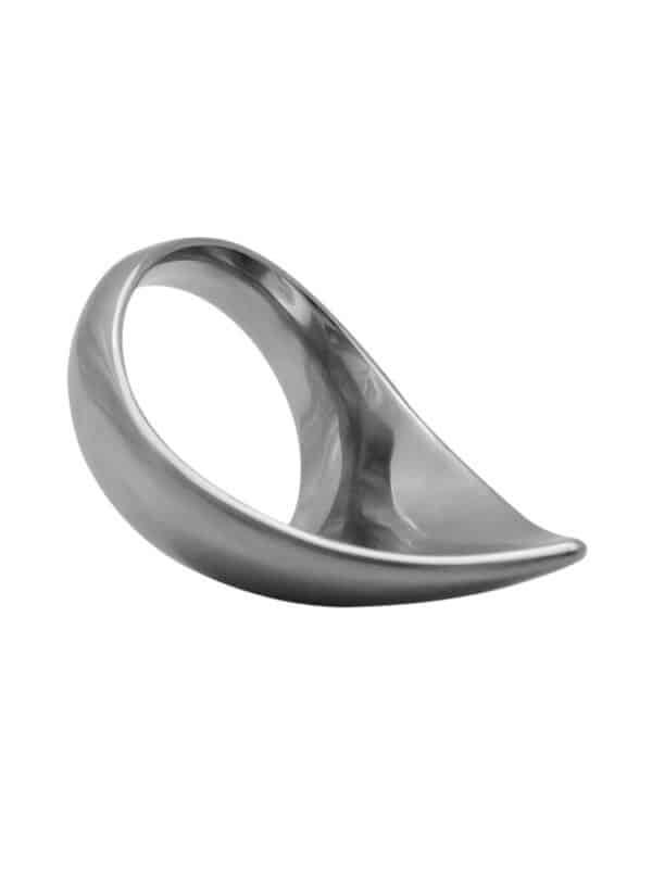 Black Label Black Label Stainless Steel Teardrop Cock Ring: Edelstahl-Penisring (50mm)